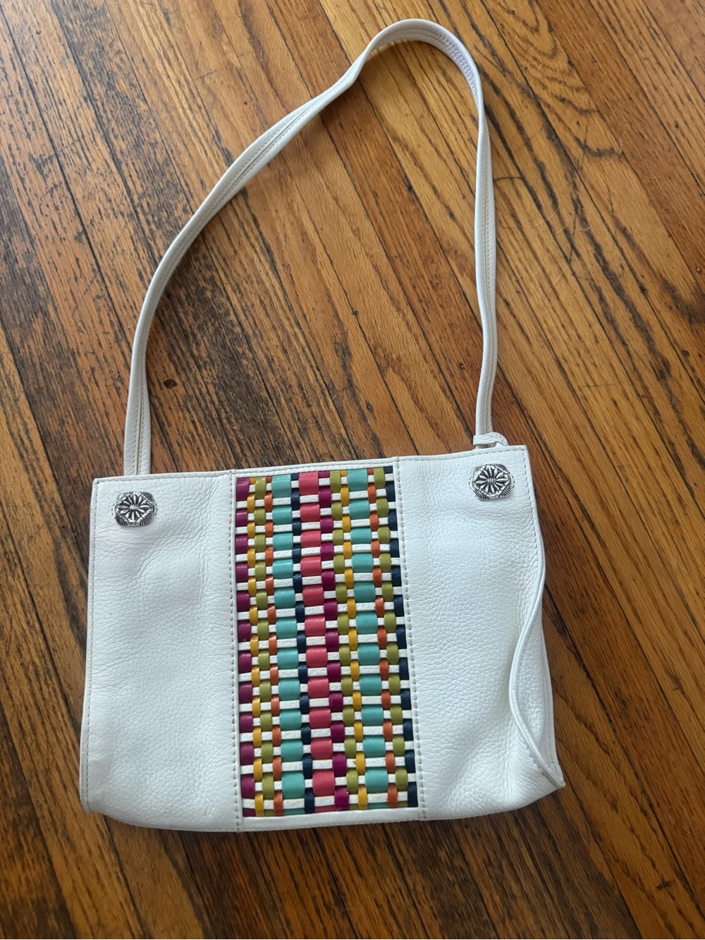 Brighton white leather purse